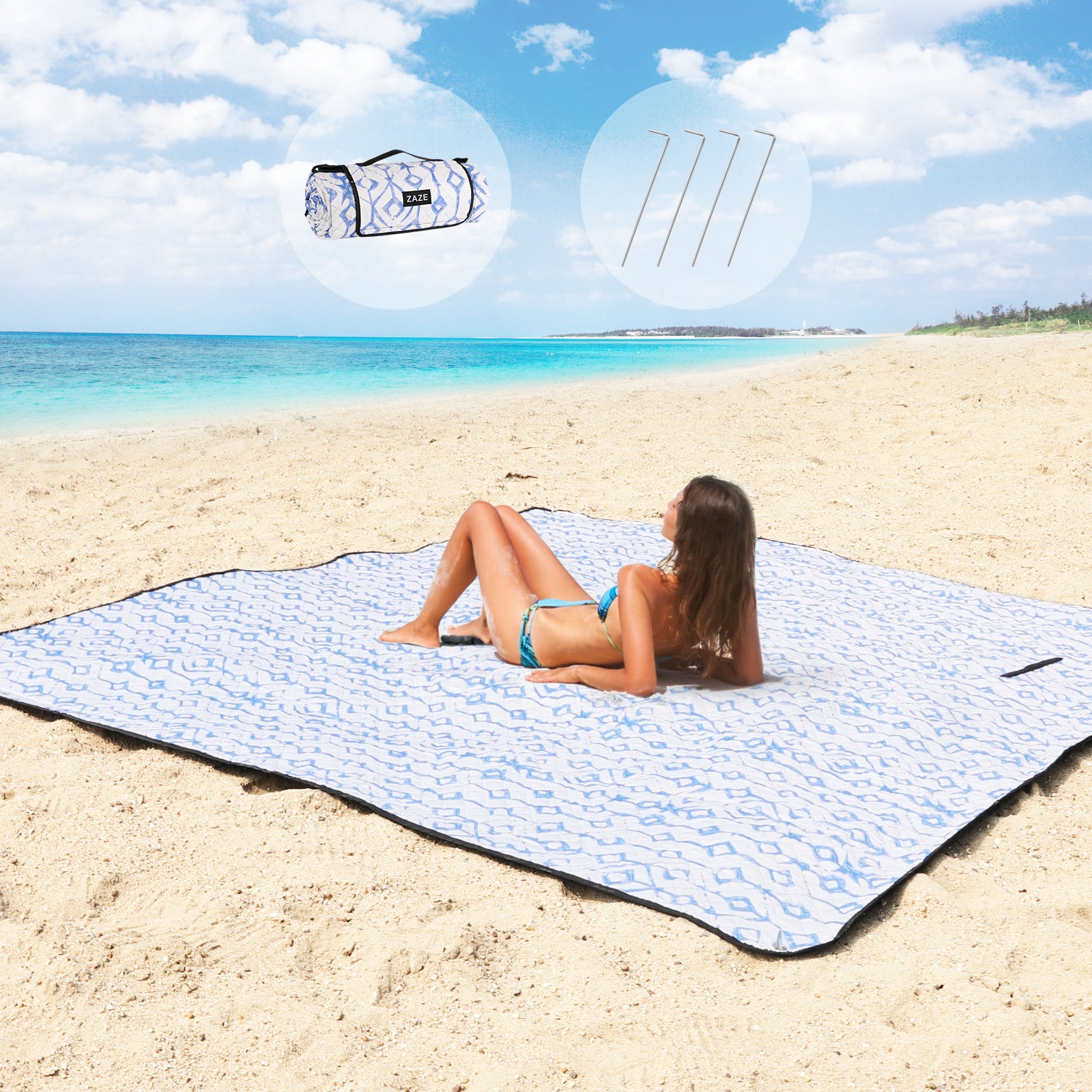 ZAZE Picnic Blankets Beach Blanket Extra Large – zazeofficial